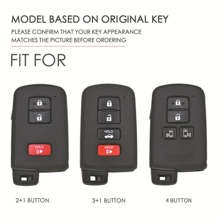 For Toyota North American 2+1-button C012 Crazy Horse Cowhide Car Key Protection Cover