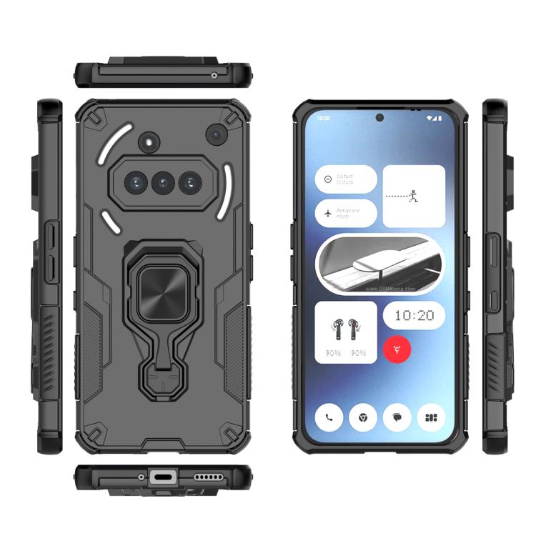 For Nothing Phone 3a Metal Kickstand TPU Hybrid PC Phone Case