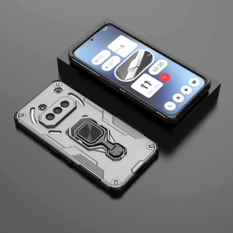 For Nothing Phone 3a Metal Kickstand TPU Hybrid PC Phone Case