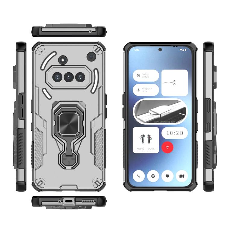 For Nothing Phone 3a Metal Kickstand TPU Hybrid PC Phone Case