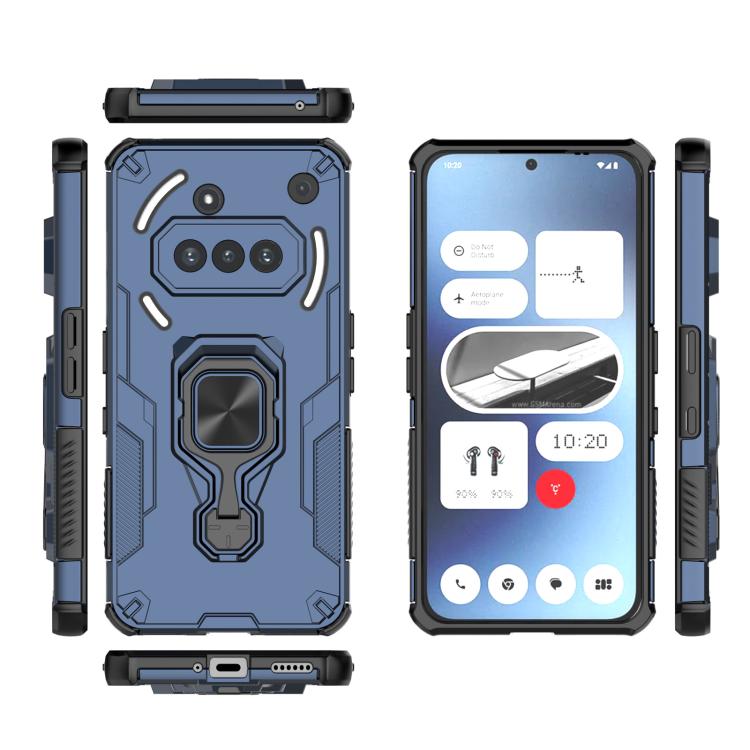 For Nothing Phone 3a Metal Kickstand TPU Hybrid PC Phone Case