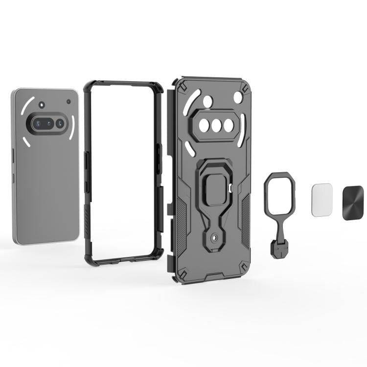 For Nothing Phone 3a Metal Kickstand TPU Hybrid PC Phone Case