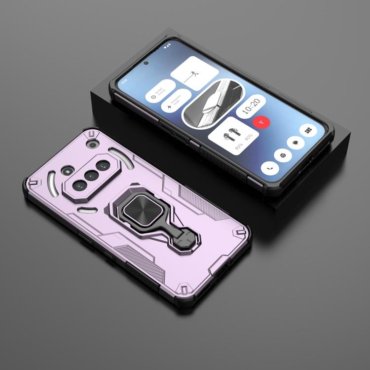 For Nothing Phone 3a Metal Kickstand TPU Hybrid PC Phone Case