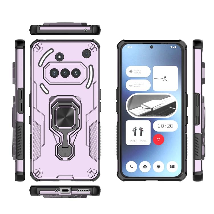 For Nothing Phone 3a Metal Kickstand TPU Hybrid PC Phone Case