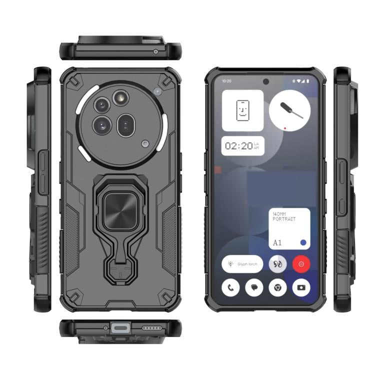 For Nothing Phone 3a Pro Metal Kickstand TPU Hybrid PC Phone Case