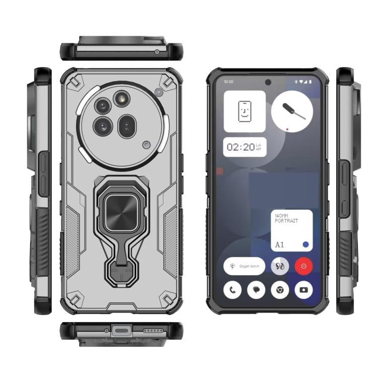 For Nothing Phone 3a Pro Metal Kickstand TPU Hybrid PC Phone Case