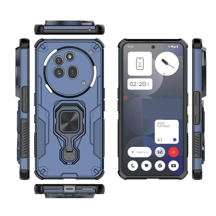 For Nothing Phone 3a Pro Metal Kickstand TPU Hybrid PC Phone Case