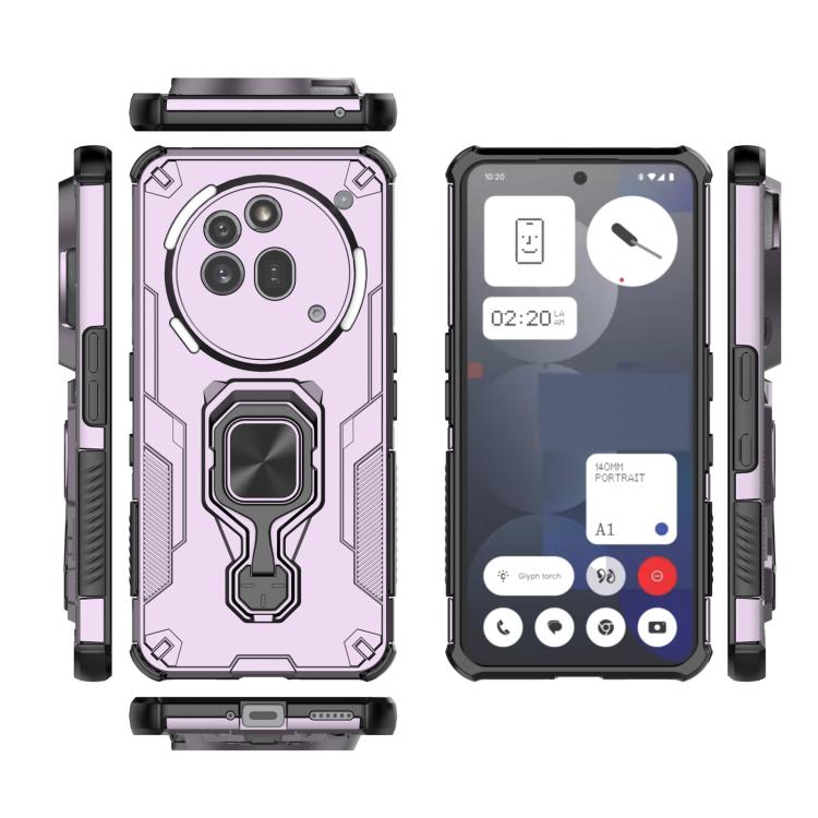 For Nothing Phone 3a Pro Metal Kickstand TPU Hybrid PC Phone Case