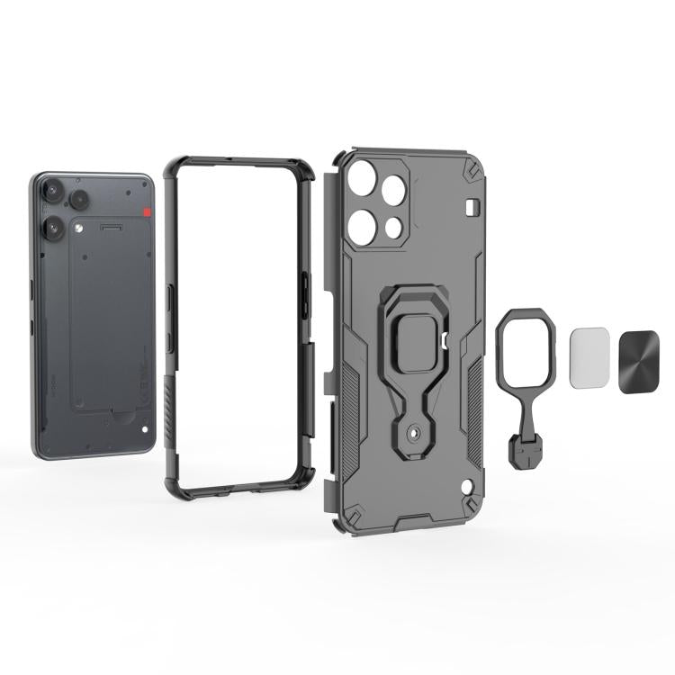 For Nothing Phone 3a Lite Metal Kickstand TPU Hybrid PC Phone Case