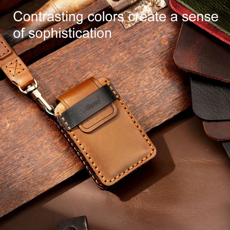 For Volvo XC60 / XC90 / S90 6-button C047 Crazy Horse Cowhide Car Key Protection Cover