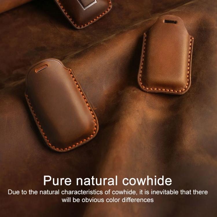 For Kia Carnival SX Hallmo E171 Crazy Horse Cowhide Car Key Protection Cover