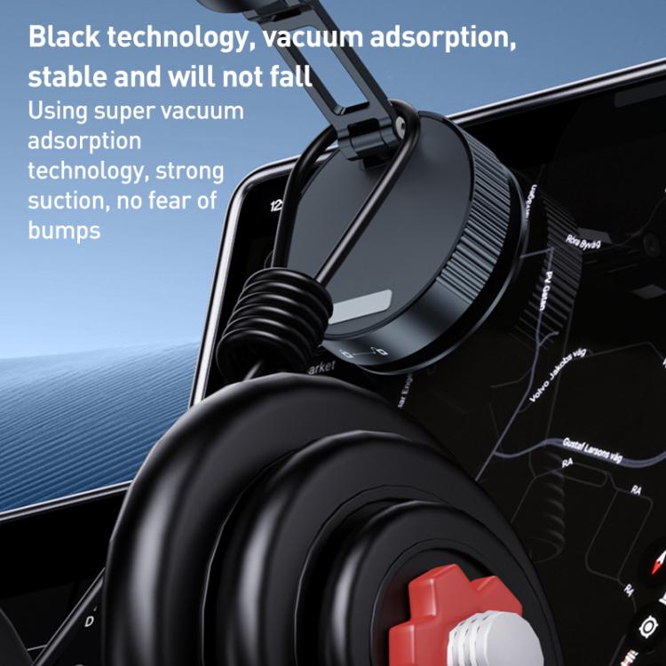 Q11 Vacuum Adsorption Foldable Magnetic Car Holder - Black