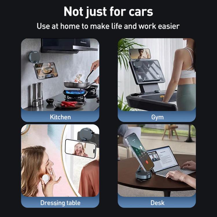 Q11 Vacuum Adsorption Foldable Magnetic Car Holder - Black