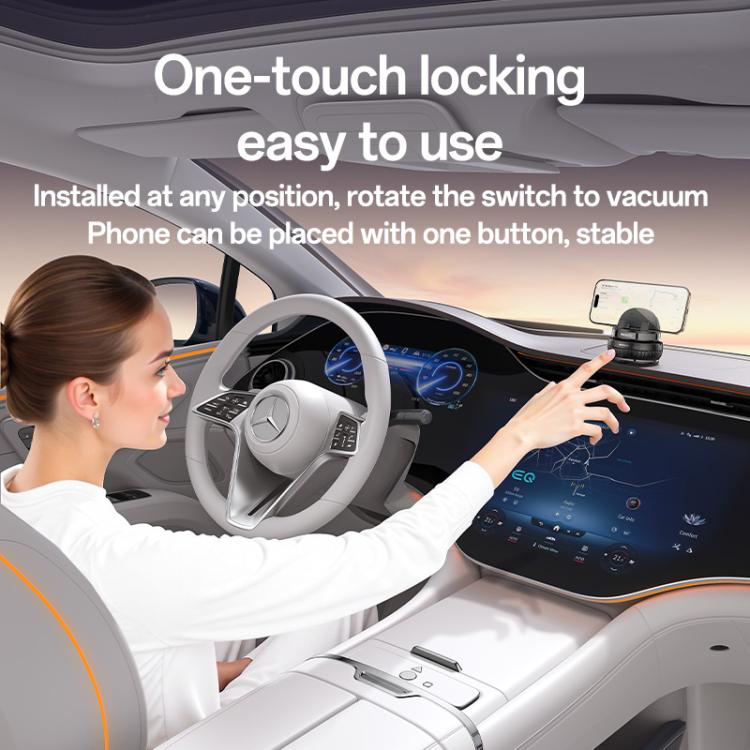 Yesido C272 360 Degree Rotating Car Center Console Phone Holder - Black