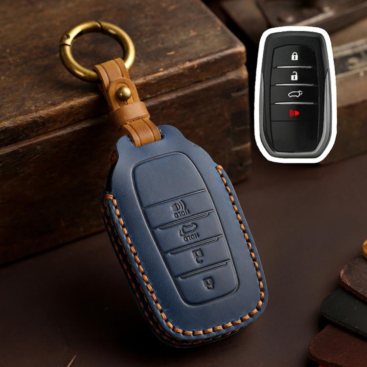 For Toyota SIENNA / Granvia / Alphard / Vellfire Hallmo Crazy Horse Cowhide Car Key Protection Cover