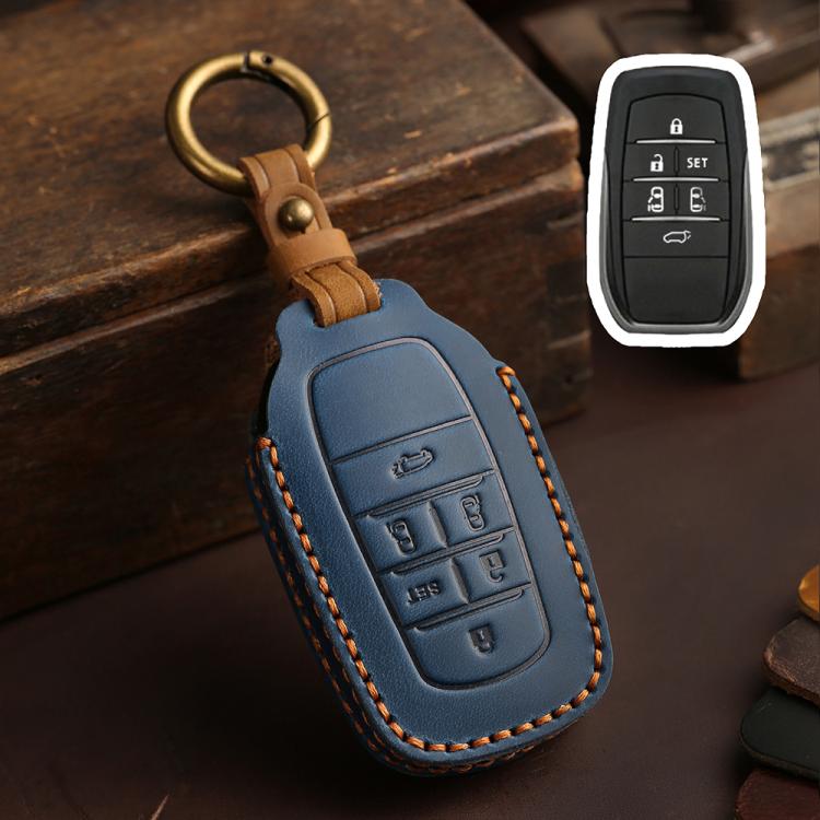 For Toyota SIENNA / Granvia / Alphard / Vellfire Hallmo Crazy Horse Cowhide Car Key Protection Cover