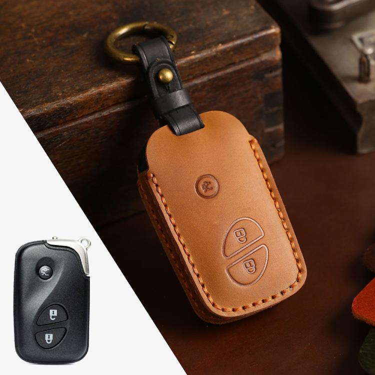 For Lexus RX270 / ES240 / LX570 Hallmo Crazy Horse Cowhide Car Key Protection Cover