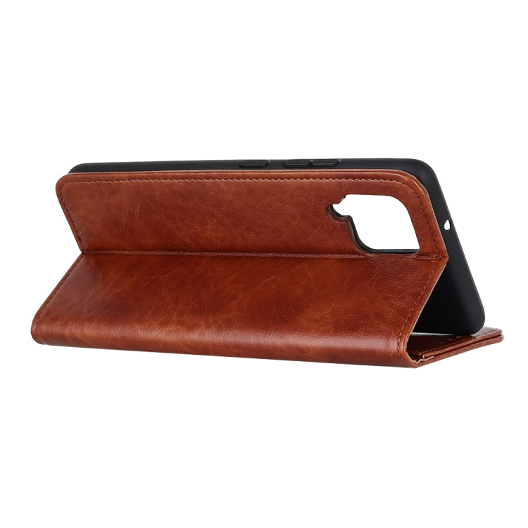 For Samsung Galaxy A42 5G Magnetic Crazy Horse Texture Horizontal Flip Leather Case with Holder & Card Slots & Wallet