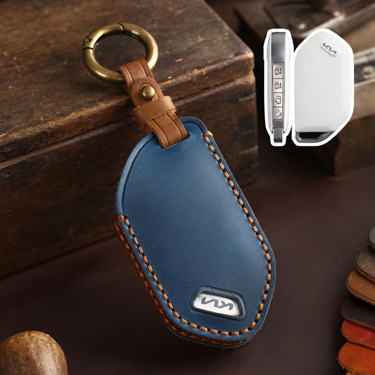 For Kia K3 / K5 2024 Hallmo Crazy Horse Cowhide Car Key Protection Cover
