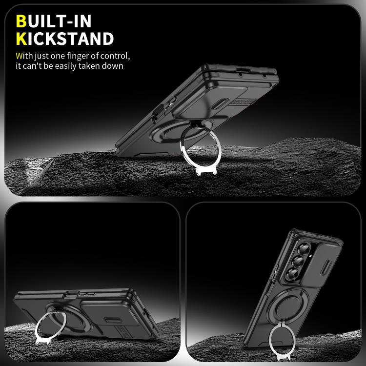For Samsung Galaxy Z Fold7 5G Sliding Camshield Ring Holder Phone Case