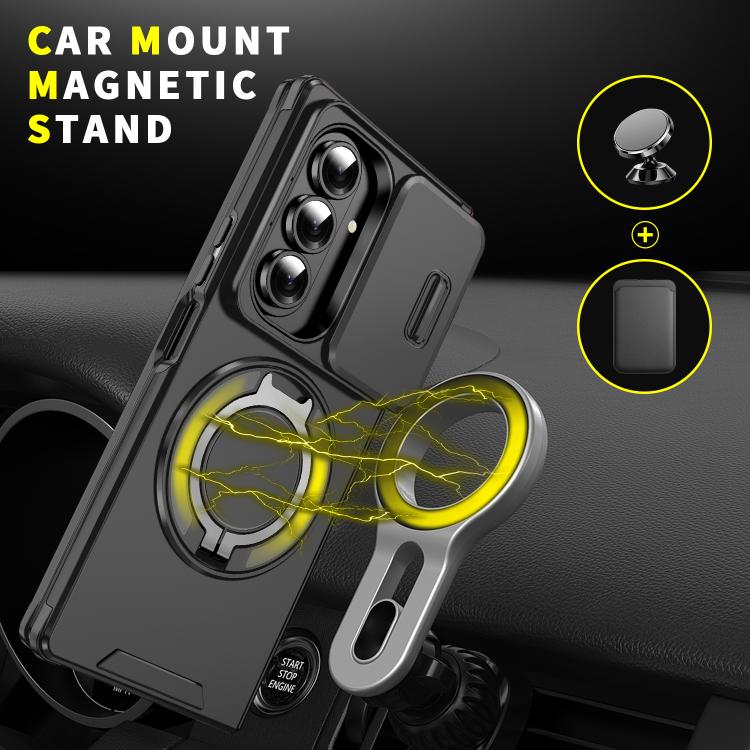 For Samsung Galaxy Z Fold7 5G Sliding Camshield Ring Holder Phone Case