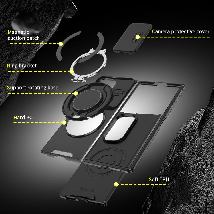 For Samsung Galaxy Z Fold7 5G Sliding Camshield Ring Holder Phone Case