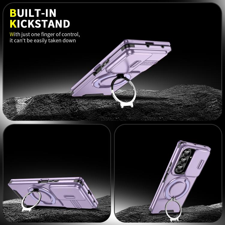 For Samsung Galaxy Z Fold7 5G Sliding Camshield Ring Holder Phone Case