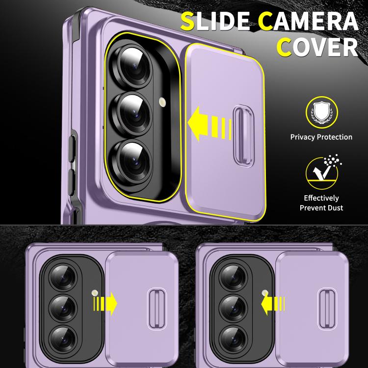 For Samsung Galaxy Z Fold7 5G Sliding Camshield Ring Holder Phone Case