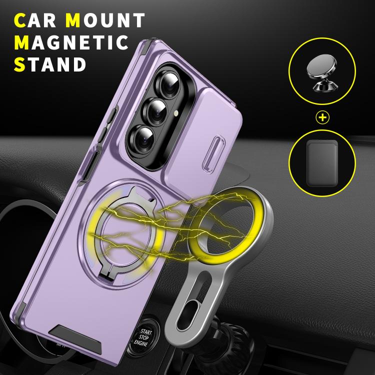 For Samsung Galaxy Z Fold7 5G Sliding Camshield Ring Holder Phone Case