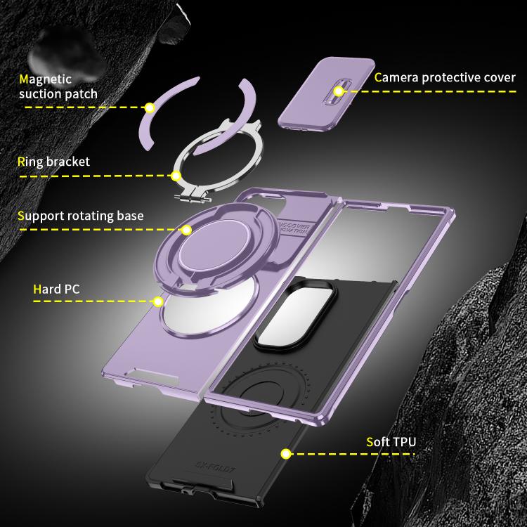 For Samsung Galaxy Z Fold7 5G Sliding Camshield Ring Holder Phone Case