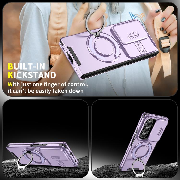 For Samsung Galaxy Z Fold7 5G Sliding Camshield Ring Holder Phone Case