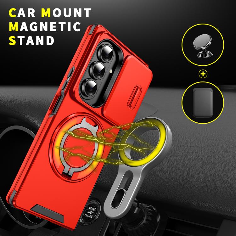 For Samsung Galaxy Z Fold7 5G Sliding Camshield Ring Holder Phone Case