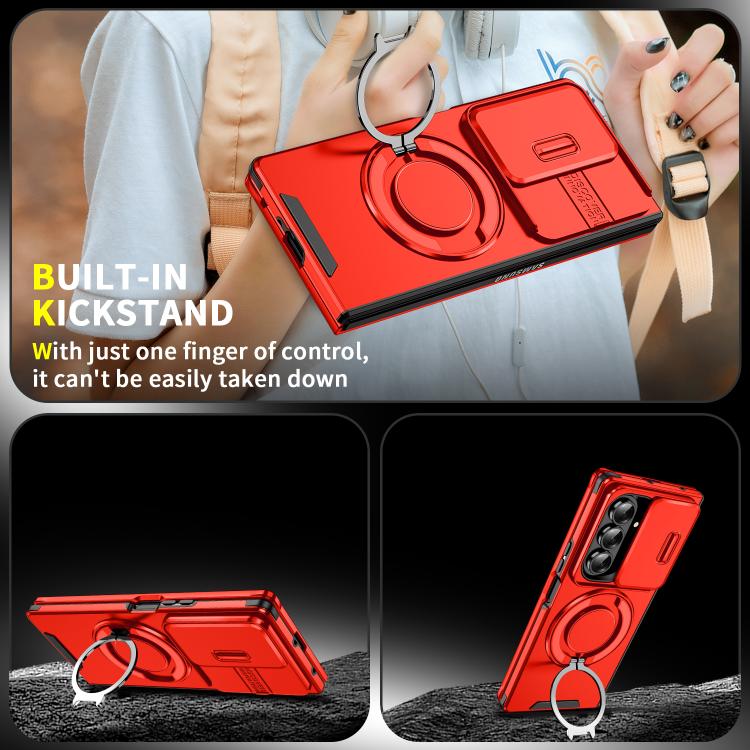 For Samsung Galaxy Z Fold7 5G Sliding Camshield Ring Holder Phone Case
