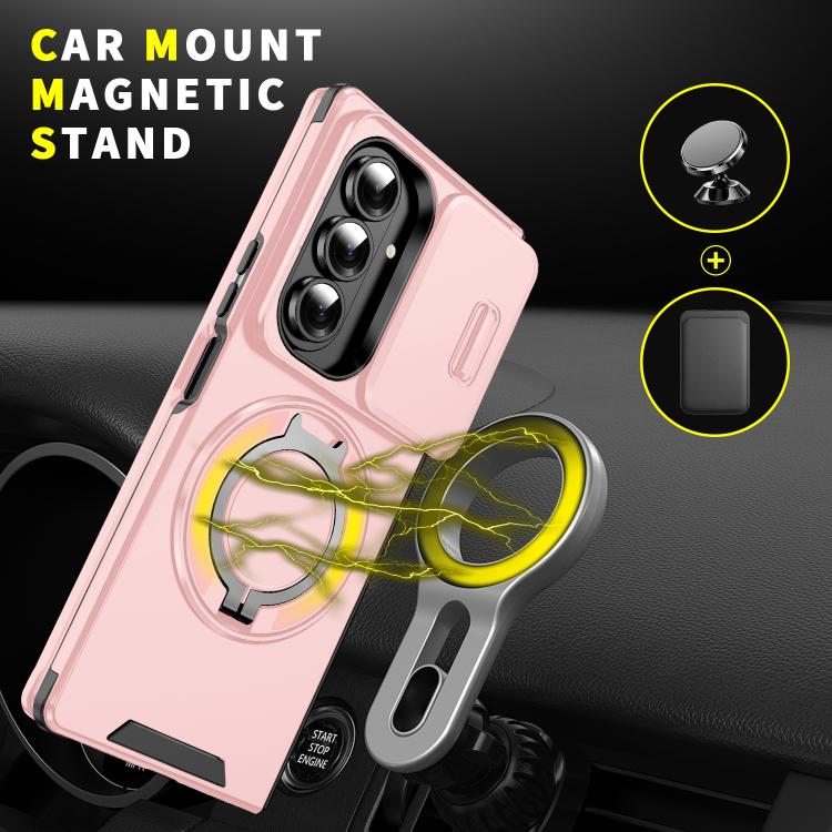 For Samsung Galaxy Z Fold7 5G Sliding Camshield Ring Holder Phone Case