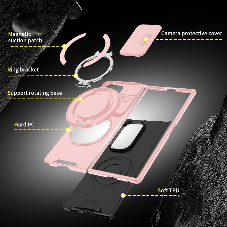 For Samsung Galaxy Z Fold7 5G Sliding Camshield Ring Holder Phone Case