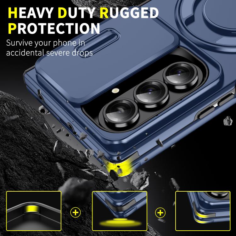 For Samsung Galaxy Z Fold7 5G Sliding Camshield Ring Holder Phone Case