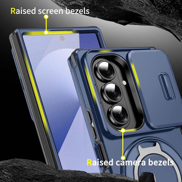 For Samsung Galaxy Z Fold7 5G Sliding Camshield Ring Holder Phone Case