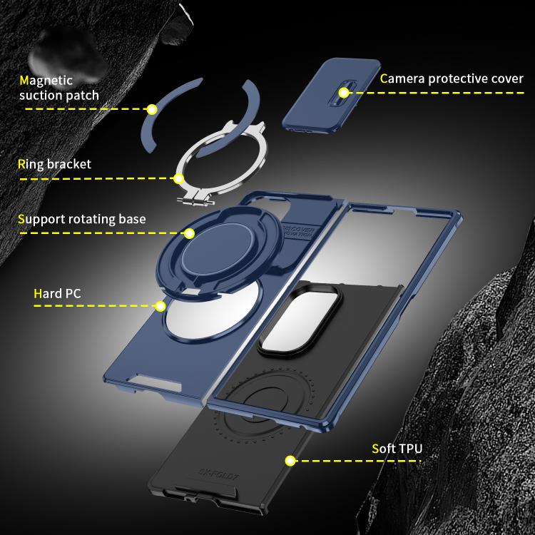 For Samsung Galaxy Z Fold7 5G Sliding Camshield Ring Holder Phone Case