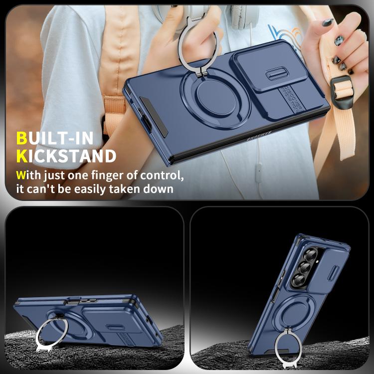For Samsung Galaxy Z Fold7 5G Sliding Camshield Ring Holder Phone Case