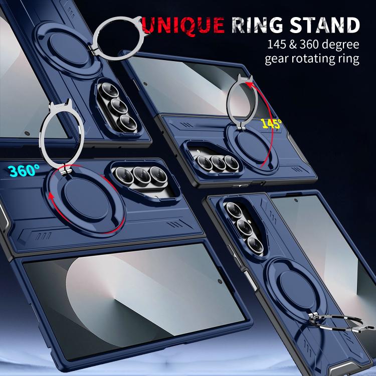 For Samsung Galaxy Z Fold7 5G Rotating Ring Holder Magnetic MagSafe Phone Case