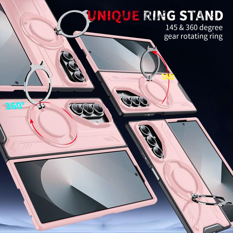 For Samsung Galaxy Z Fold7 5G Rotating Ring Holder Magnetic MagSafe Phone Case