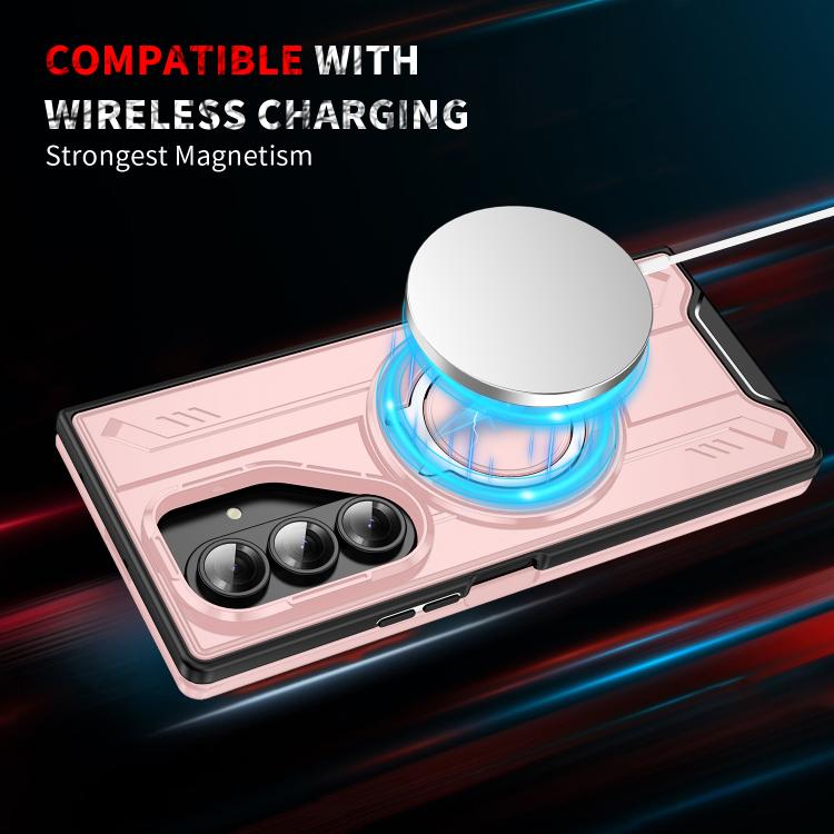 For Samsung Galaxy Z Fold7 5G Rotating Ring Holder Magnetic MagSafe Phone Case