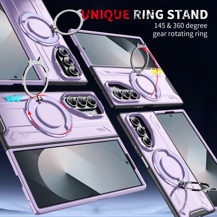 For Samsung Galaxy Z Fold7 5G Rotating Ring Holder Magnetic MagSafe Phone Case