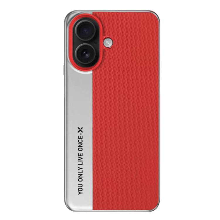 For iPhone 16 Camera Design Diamond Texture Leather PC Phone Case