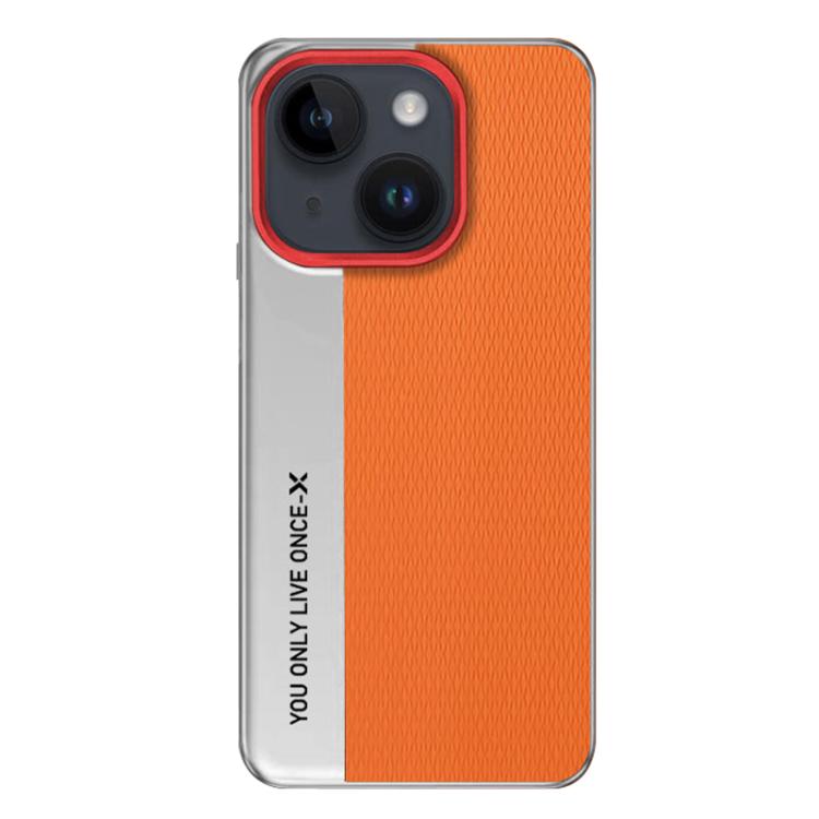 For iPhone 14 Camera Design Diamond Texture Leather PC Phone Case