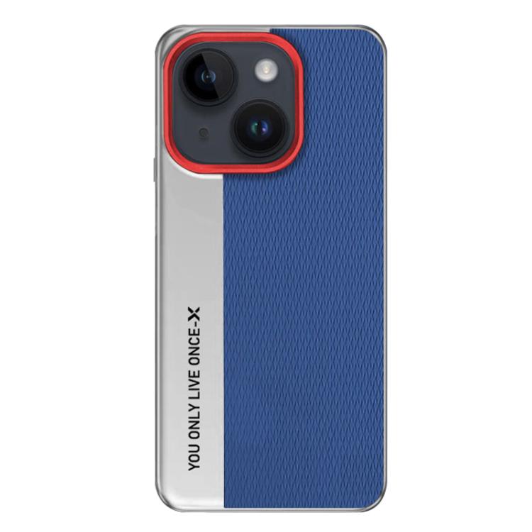 For iPhone 14 Camera Design Diamond Texture Leather PC Phone Case