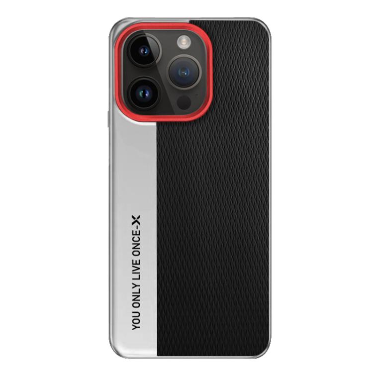 For iPhone 14 Pro Max Camera Design Diamond Texture Leather PC Phone Case