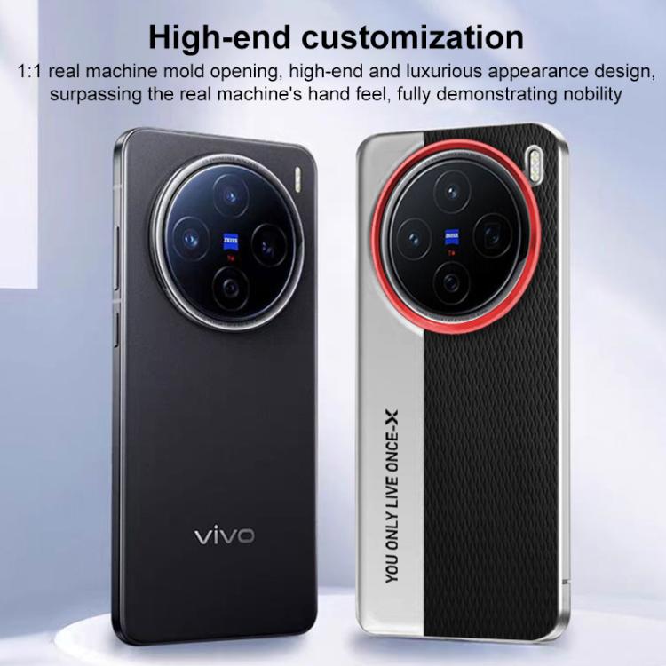 For vivo X200s Camera Design Diamond Texture Leather PC Phone Case