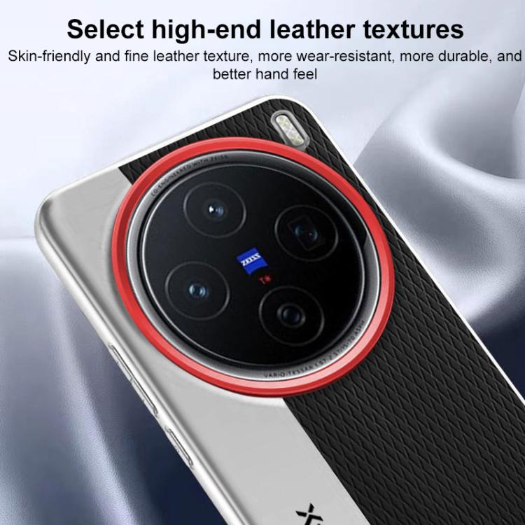 For vivo X200s Camera Design Diamond Texture Leather PC Phone Case