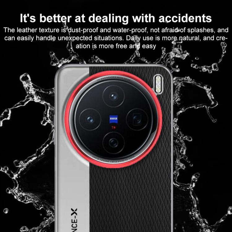For vivo X200s Camera Design Diamond Texture Leather PC Phone Case